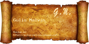Gulis Malvin névjegykártya